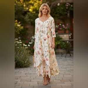 just fashion now dress floral print XL